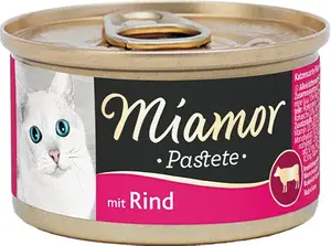 Mitrs kaķu barība Miamor 74410, pieaugušajiem, liellopa gaļa, 85 g, bez graudiem, bez sojas