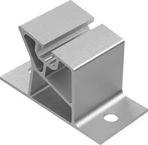End Mount Low for Ballasted PV Structure Keno K-45-8 — low-profile end clamp for solar panel ballast systems