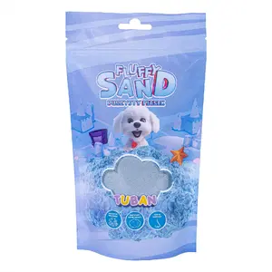 Children's craft kit TUBAN FLUFFY SAND BLUE 90 g – blue plastic sand, for ages 3+