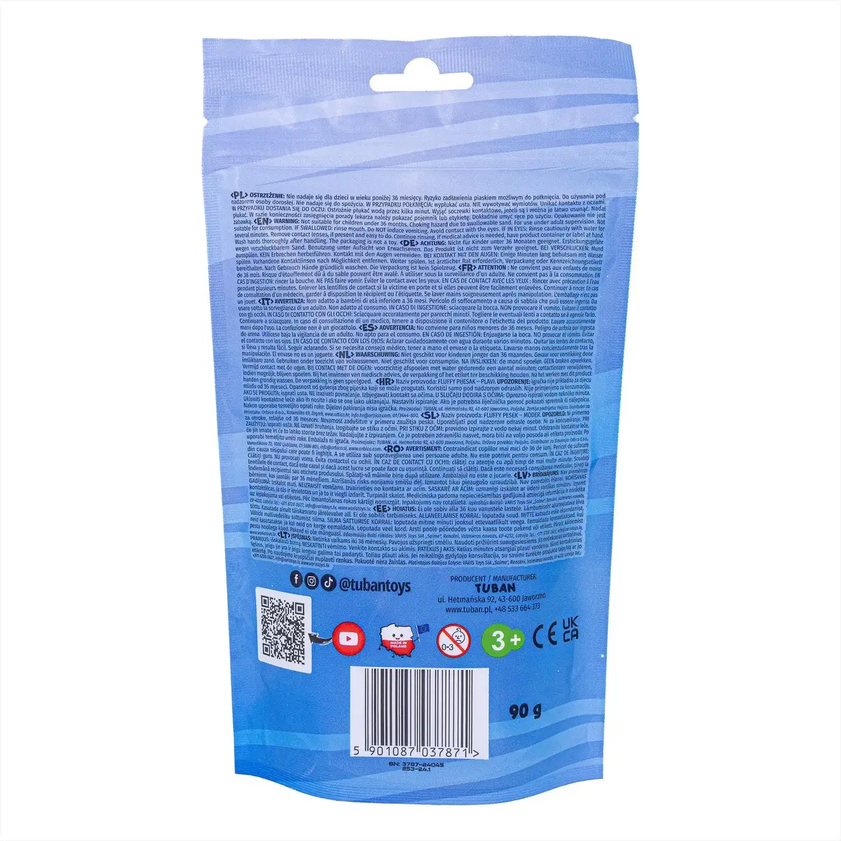 TUBAN FLUFFY SAND BLUE 90 г — набор для творчества Photo 2