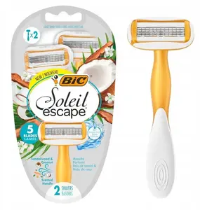 Razor BIC Soleil Escape 5 Sandalwood & Coconut – disposable cartridge pack 1 pack, 2 razors