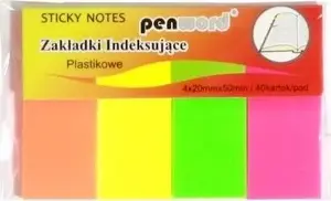 Plastic Index Tabs Penword ZI-41 4×40 sheets 20×50 mm - Penword