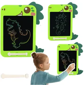 LCD-планшет для рисования LEANToys Znikopis — стилус, дизайн динозавра, зелёный