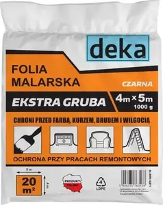 Mākslinieku pārklājs Deka Extra bieza melna 4×5 m, 1000 g