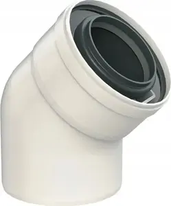 Almeva flue elbow 45° 60/100 LIK (LPBK45) concentric chimney bend