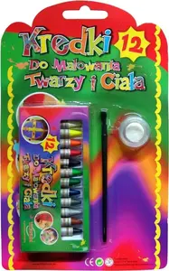 Face Paint Set Titanum 12 Colors with Brush — Titanum TITA0398