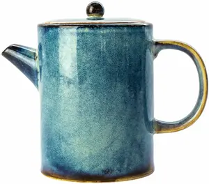 Glass Coffee/Tea Carafe NAVA DEEP BLUE 820 ml — glass jug with 820 ml capacity