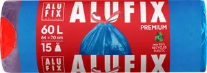 Мешки для мусора Alufix с затягивающей лентой LDPE 60 л 15 шт синие
