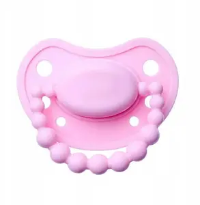 Nuk knupis LUU KIDS-SMOCZEK 0–3M Pink A Boo — ortodontisks silikona, 0–3 mēnešiem