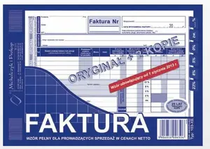Invoice book Michalczyk & Prokop Faktura wzór pełny A5 81 sheets 2 copies (103-XE)