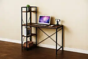 Rakstāmgalds GoTel C5A1 tumši brūns 100 x 52 cm — kompakts mājām un birojam