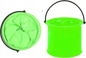 Collapsible Multipurpose PVC Water Bucket LEANToys model 20208 — green