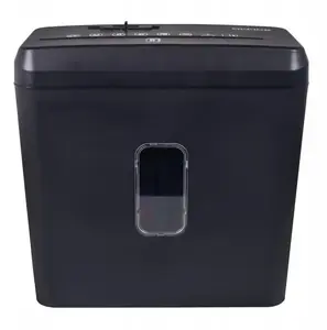 Shredder office products 5-sheet A4 cross-cut, 8 L bin, black