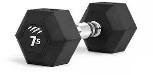 Гантель Tiguar HEX 7,5 кг — шестиугольная, резиновое покрытие