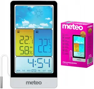 Indoor–Outdoor Thermometer Meteo SP112 — Digital Weather Station with Indoor and Outdoor Temperature Display