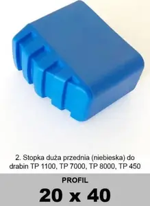 Kājene brīvi stāvošām kāpnēm Drabex 20x40 mm — liela, 1 gab.