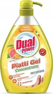 Средство для мытья посуды DUAL Dual Power цитрусовое 1 л, концентрат