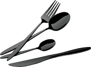 Cutlery set berlinger haus BH-3063, 24-piece, shiny black finish