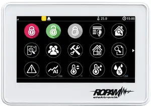 Сенсорная панель Ropam TPR-4W-P — настенный пользовательский интерфейс для охранных и автоматизированных систем
