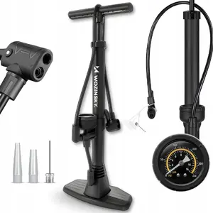 Floor Bicycle Pump Wozinsky WPR-02 — black, floor-mounted hand pump