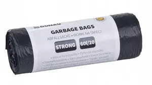 Atkritumu maisi Donau Home 60 l, izturīgi LDPE, 20 gab., melni
