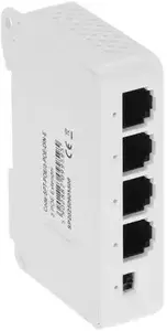 PoE pagarinātājs/komutators Delta SPT-POE/3-POE-DIN-E 4‑portu DIN sliedei