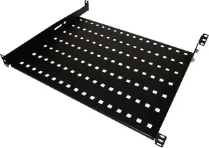 Fixed 19" 1U Shelf Alantec, depth 750 mm, 4 mounting points, black