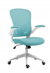 Biroja krēsls office products Chios, tirkīzzils — grozāms darba krēsls, auduma apdare, roku balsti