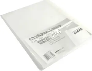 Bantex A4 clear document sleeve / folder, 80 micron, pack of 25