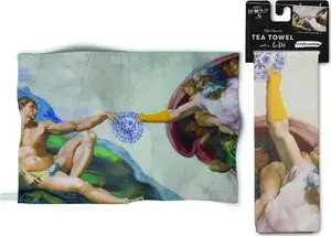 Kitchen Tea Towel IF The Creation of Bubble — decorative cotton kitchen towel