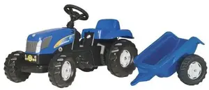 Toy Tractor with Trailer Rolly Toys New Holland model 5013074 — ride-on play vehicle