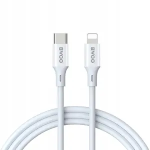 USB-C uz Lightning kabelis BWOO X283 C-L 1 m, 27W, ABS + TPE, balts