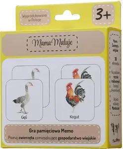 Mama Maluje Memo Zwierzęta Wiejskie — Mama Maluje memory game 'Zwierzęta Wiejskie' (children’s memory cards)