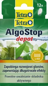 Tetra AlgoStop Depot 12 tabletes — pretzāļu līdzeklis saldūdens akvārijiem, lēni izdalāmas tabletes