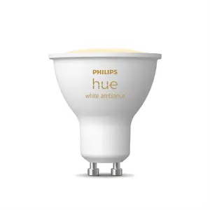 Smart spotlight bulb Signify Philips Hue White ambience GU10, Bluetooth/Zigbee, 4.2 W, 50×57 mm