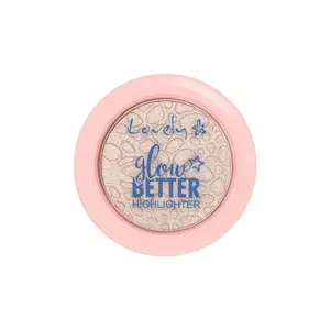 Face highlighter Lovely CEL98 — powder luminous finish, ingredients-listed formula