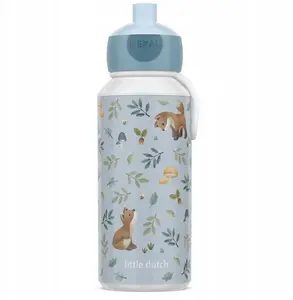 Baby Bottle U-grow Pop-Up Campus 400 ml Forest Friends – spill‑proof drinking bottle for infants
