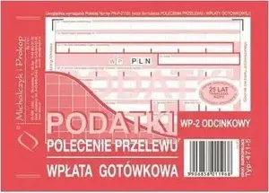Form pad Michalczyk & Prokop PODATKI — payment/deposit A6 4-part (original + 3 copies)