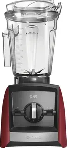 Galdsblenderis Vitamix VTX A2300 RD — 1600 W, 2 L, bezpakāpju ātruma regulēšana, pogas/rotors, plastikāta trauks, sarkani‑melns