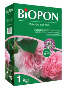 Granulēts mēslojums rozēm BIOPON B1059 1 kg — sabalansēts sastāvs