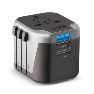 Mobile device charger SBS Mobile TEADAPT2USBUNI — black/silver, USB adapter