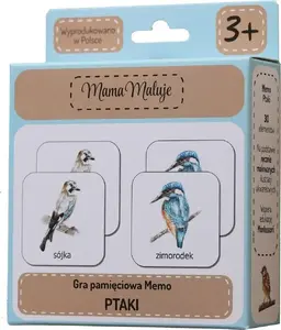 Memo card game Mama Maluje Memo Ptaki — Mama Maluje, model 508599, bird-themed memory matching game