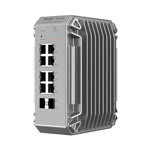 Managed L2 Network Switch Ruijie RG-NIS3100-8GT2SFP-HP — 8× Gigabit RJ-45, 2× SFP, PoE, 12–56V DC, 20 Gbit/s, 8000 MAC, Grey