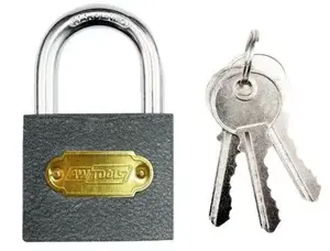 Padlock AWTools AW89002 — cast-iron body, 50 mm shackle width