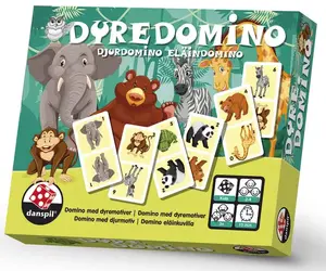 Card game Danspil Dyredomino (model 101020) — logical domino for ages 3+, 15 min playtime