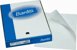 Paper binder strips Bantex A4 white without holes, box of 100