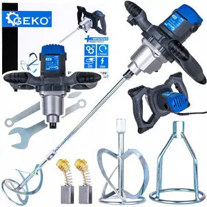 Electric Paint and Mortar Mixer GEKO 1200W, 2 Speeds, Additional Mixing Paddle