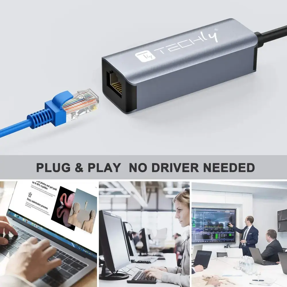 Techly IDATA USB-ETGIGA-AA док-станция USB 3.2 Type-A Photo 3