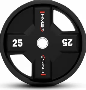 Olimpiskā svara plāksne HMS TPC25 ar CPU pārklājumu 25 kg