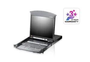 ATEN 16-портовый 19" ЖК-коммутатор KVM Over IP Cat5e/6 Dual Rail с поддержкой VGA, USB и PS/2